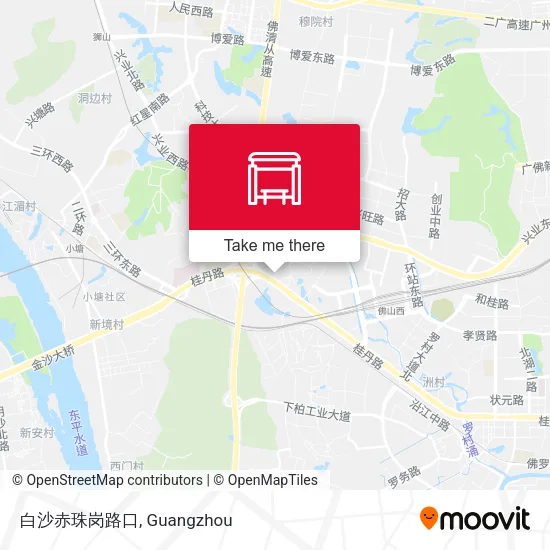 白沙赤珠岗路口 map