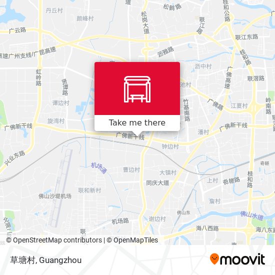 草塘村 map