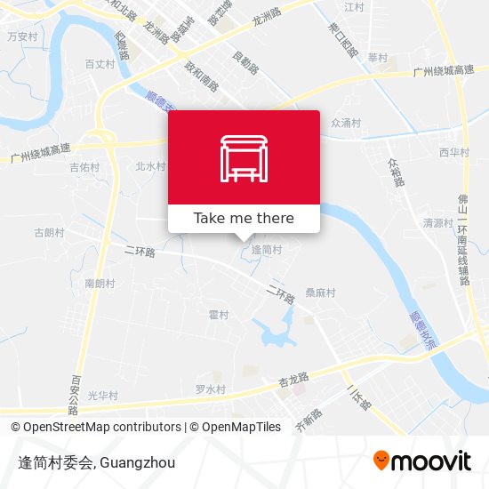 逢简村委会 map