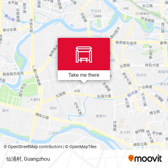 仙涌村 map