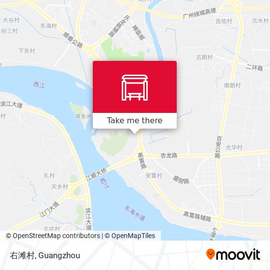 右滩村 map