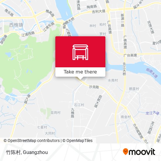 竹陈村 map