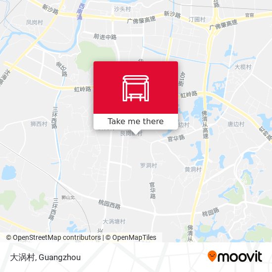 大涡村 map