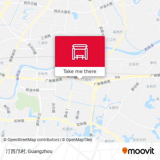 汀西邝村 map