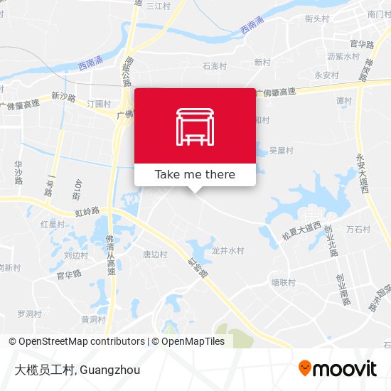 大榄员工村 map