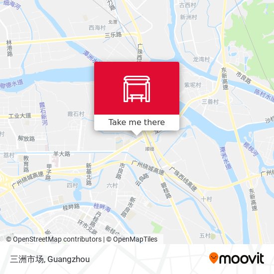 三洲市场 map