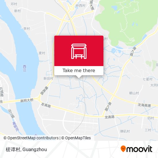 槎谭村 map