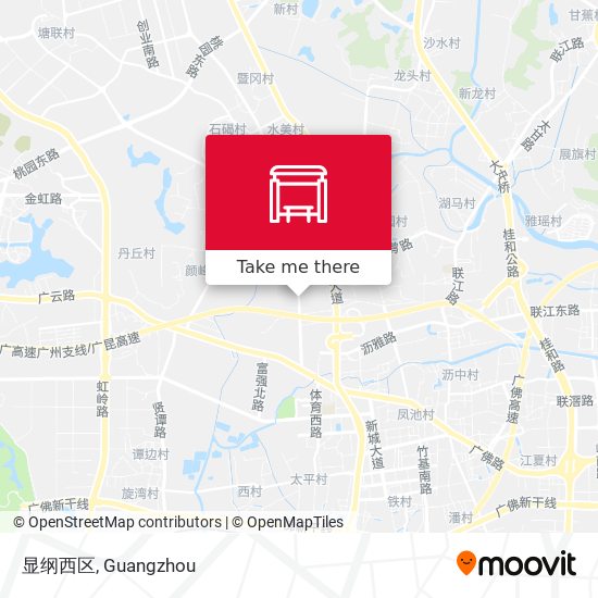 显纲西区 map