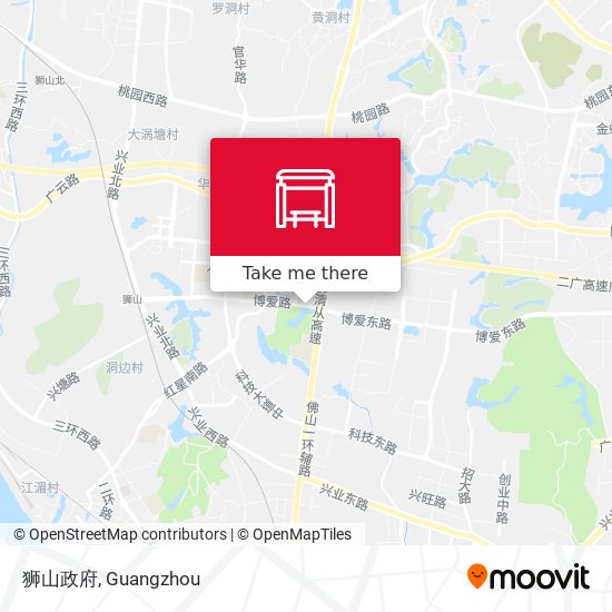 狮山政府 map