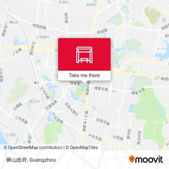 狮山政府 map