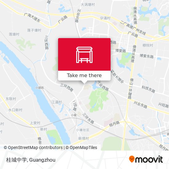桂城中学 map