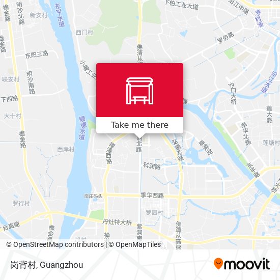 岗背村 map