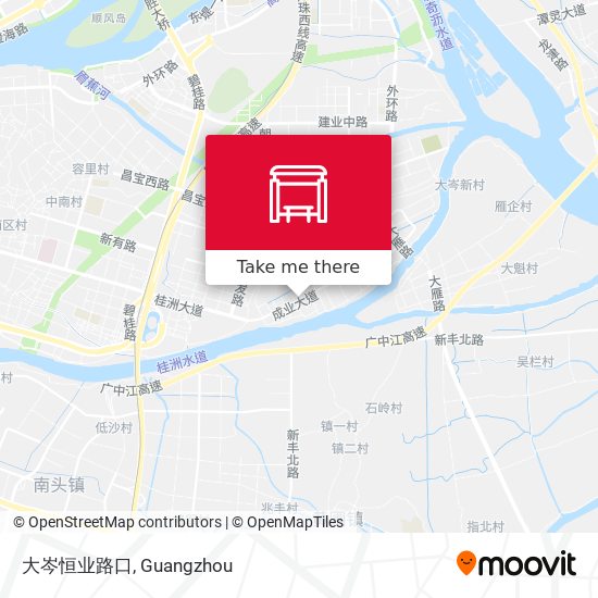 大岑恒业路口 map