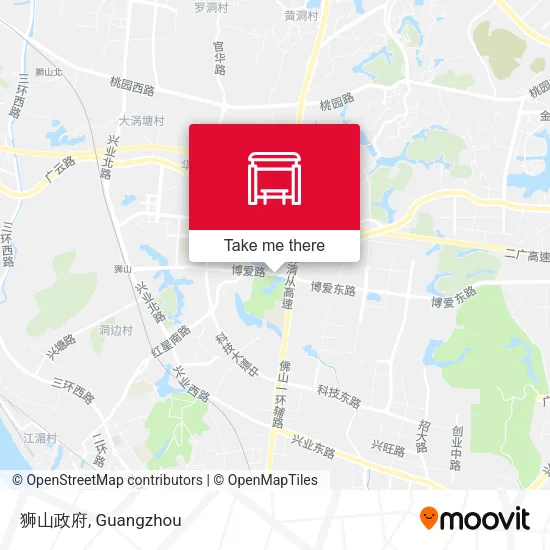 狮山政府 map