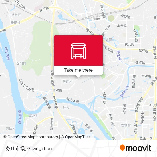 务庄市场 map