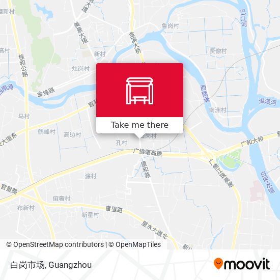 白岗市场 map
