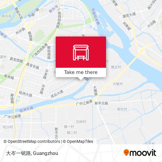 大岑一铭路 map