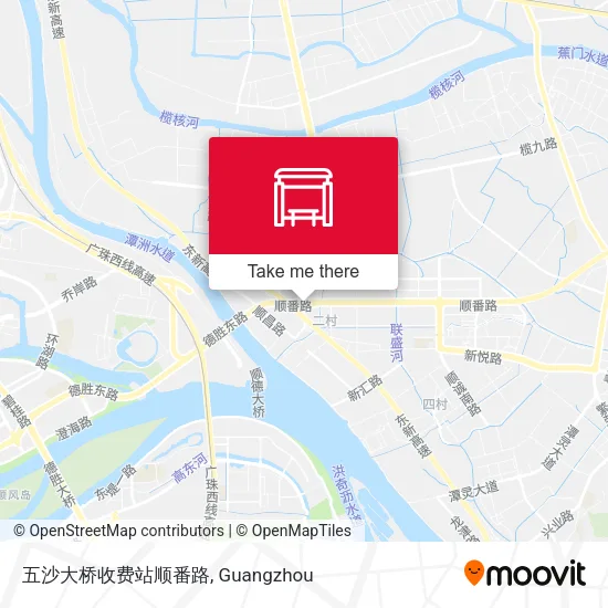五沙大桥收费站顺番路 map