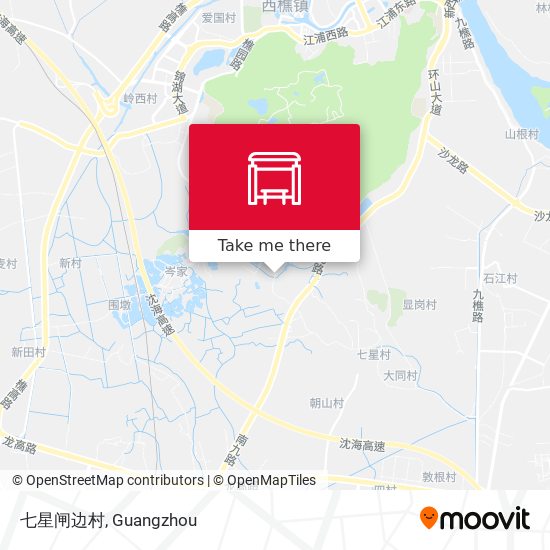 七星闸边村 map