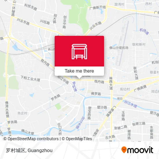 罗村城区 map