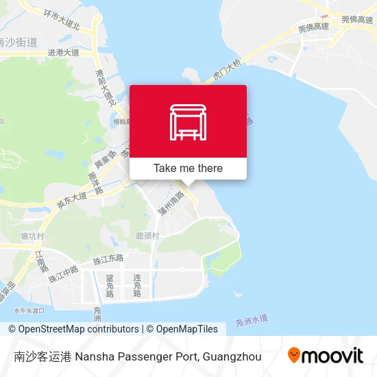 南沙客运港 Nansha Passenger Port map