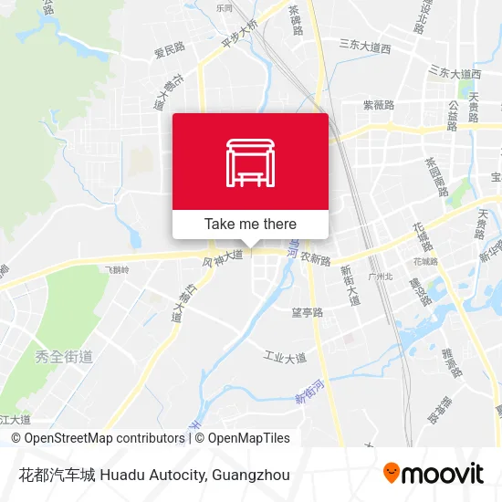 花都汽车城 Huadu Autocity map