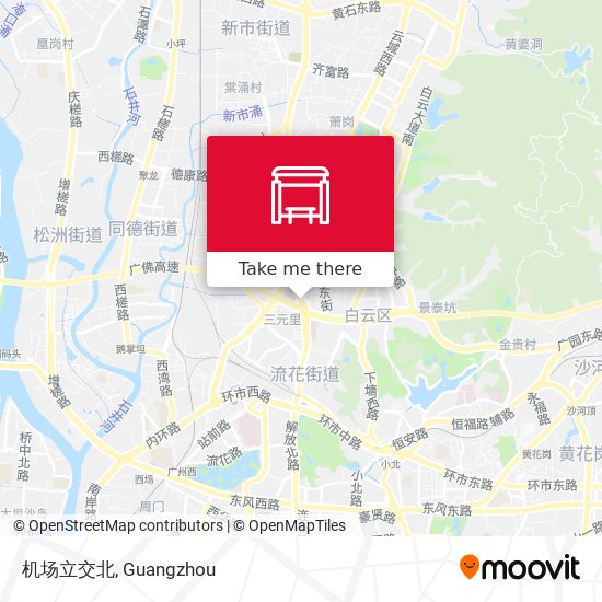 机场立交北 map