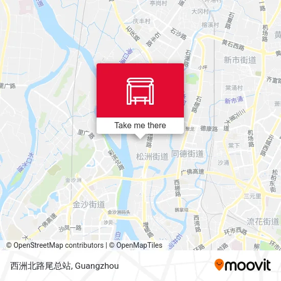 西洲北路尾总站 map
