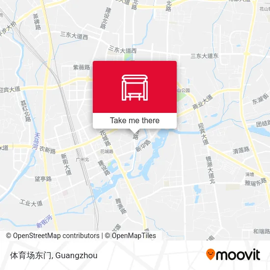 体育场东门 map