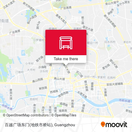 百越广场东门(地铁市桥站) map