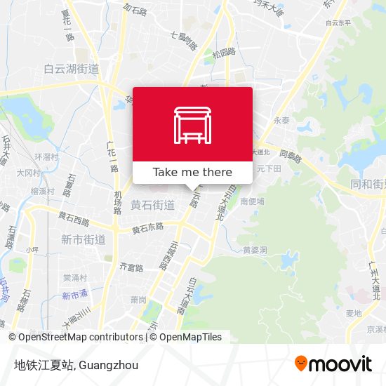 地铁江夏站 map