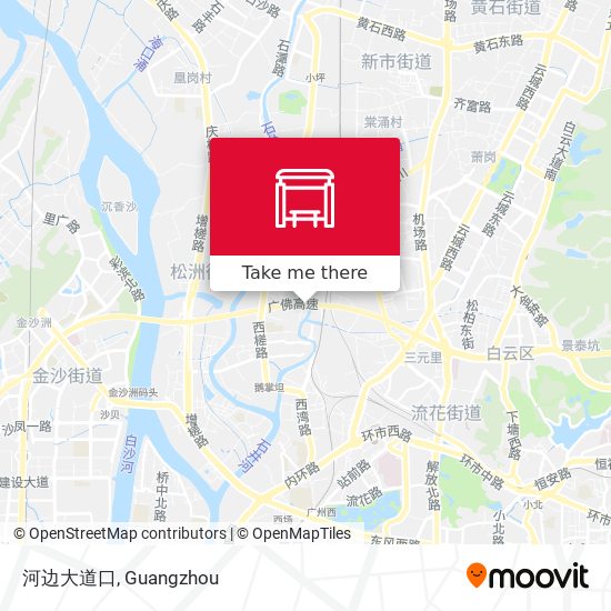 河边大道口 map