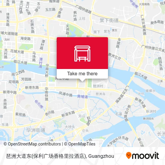 琶洲大道东(保利广场香格里拉酒店) map