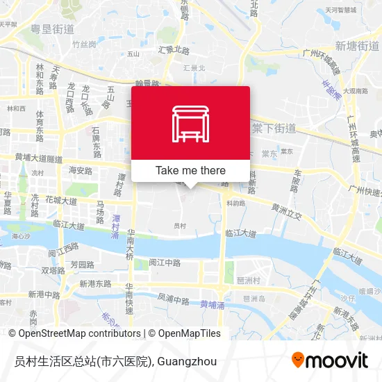 员村生活区总站(市六医院) map