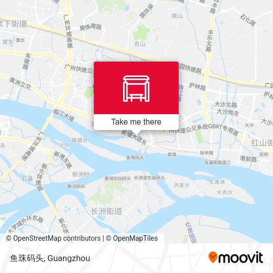 鱼珠码头 map