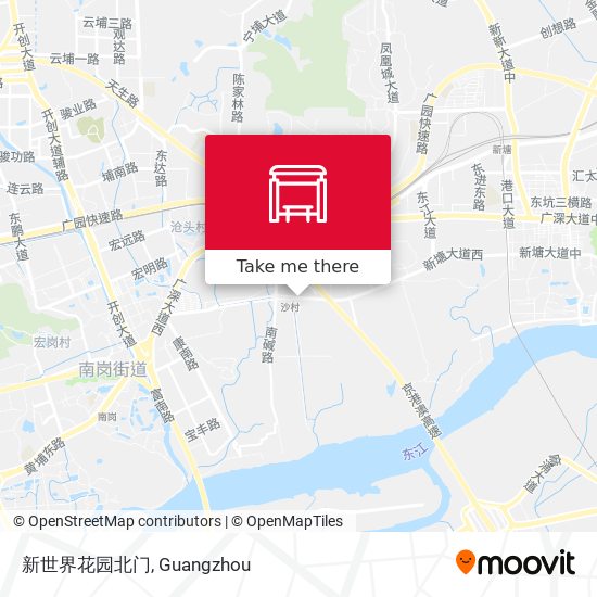 新世界花园北门 map