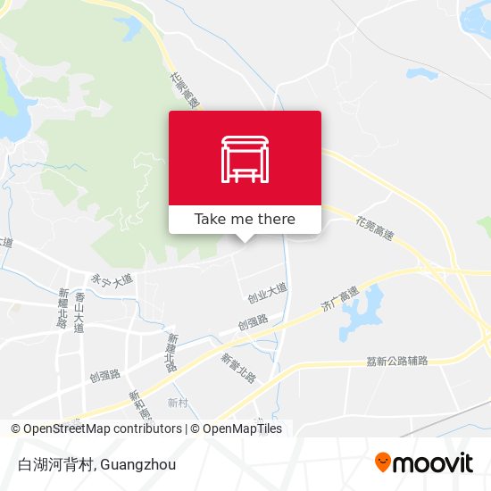 白湖河背村 map