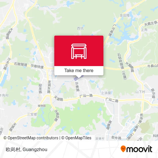欧岗村 map