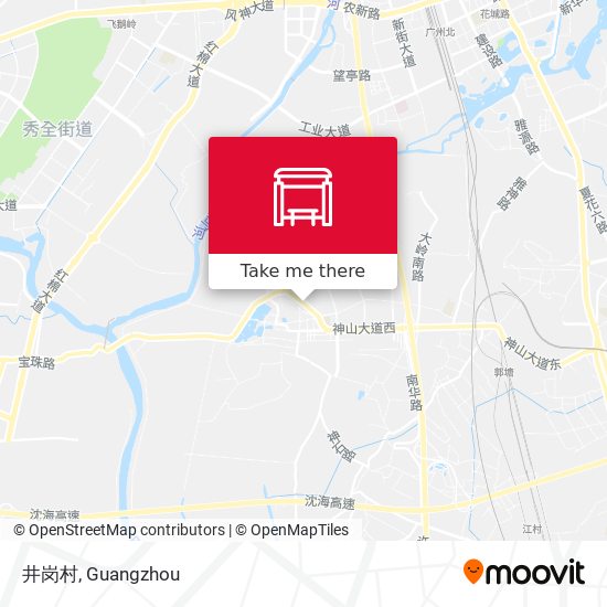井岗村 map