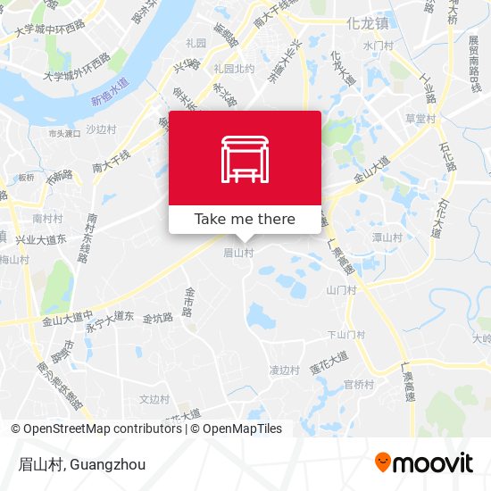 眉山村 map