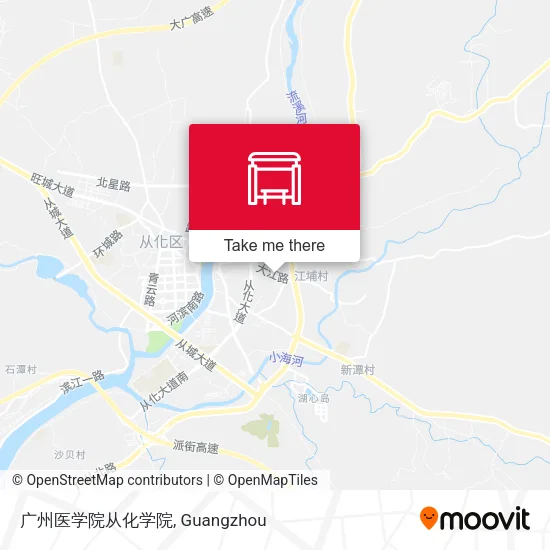 广州医学院从化学院 map