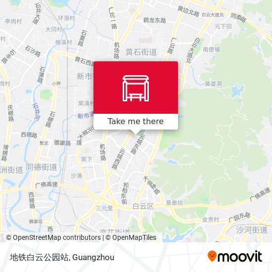 地铁白云公园站 map