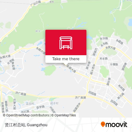 贤江村总站 map