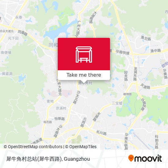 犀牛角村总站(犀牛西路) map
