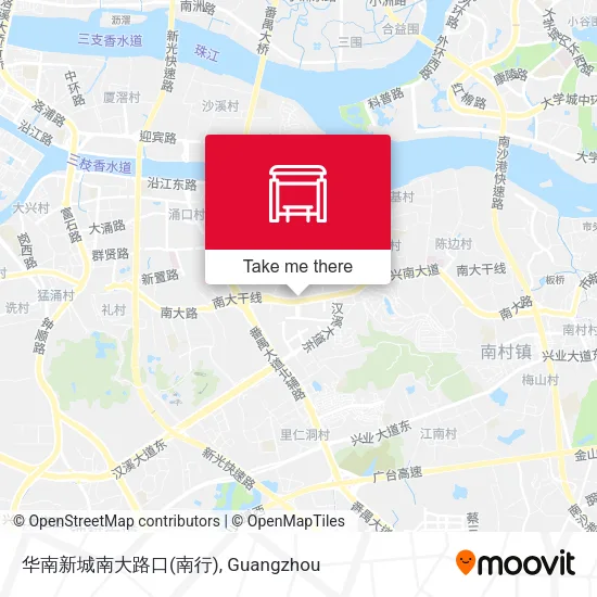 华南新城南大路口(南行) map