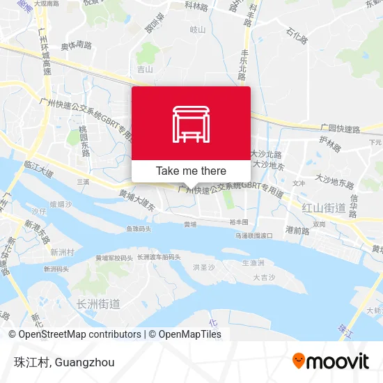 珠江村 map