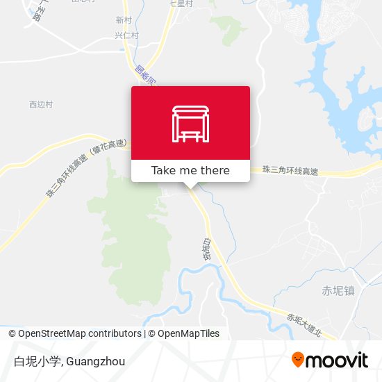 白坭小学 map