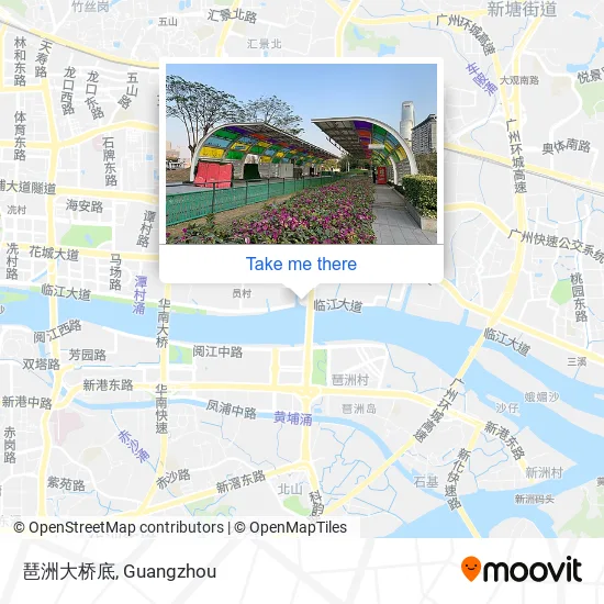 琶洲大桥底 map
