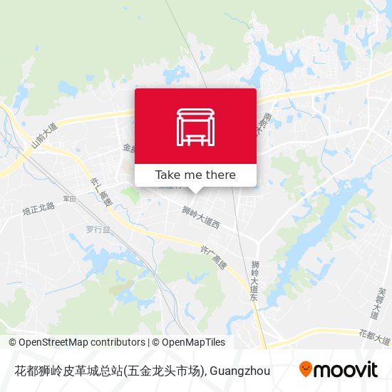 花都狮岭皮革城总站(五金龙头市场) map