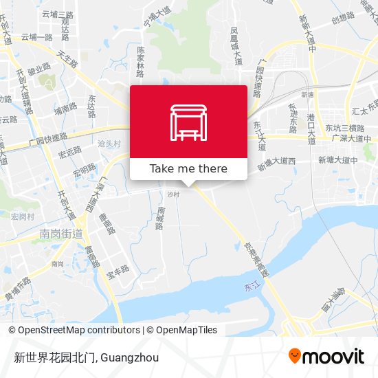 新世界花园北门 map